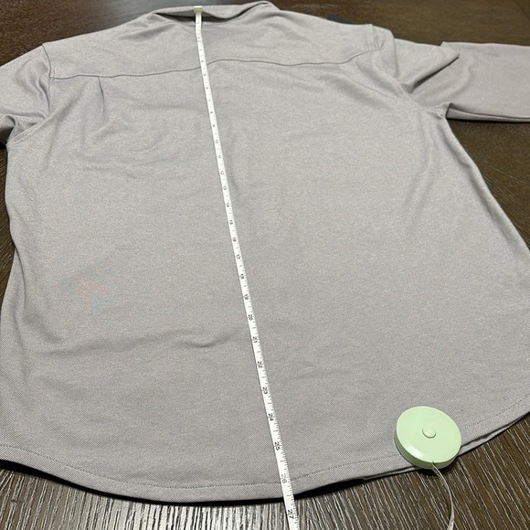 VRST Mens Medium Gray Performance Stretch Long Sleeve Button Up Shirt - Picture 7 of 14